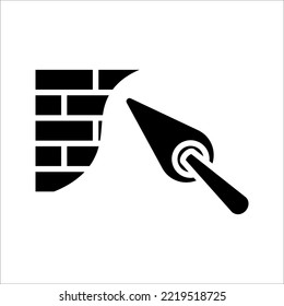 brick icon on white background