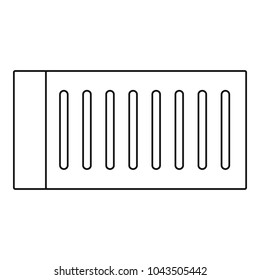 Brick icon. Outline illustration of brick vector icon for web