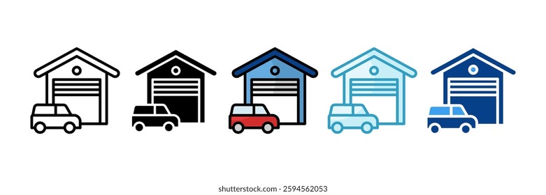 Brick Icon Set Multiple Style Collection