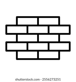 Brick icon in thin line style vector illustration graphic design