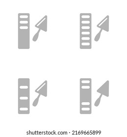 icono de ladrillo con traviesa, concepto de construcción, ilustración vectorial