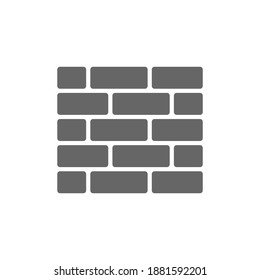 Brick icon vector, Construction simple icon template, Illustration