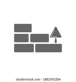 Brick icon vector, Construction simple icon template, Illustration
