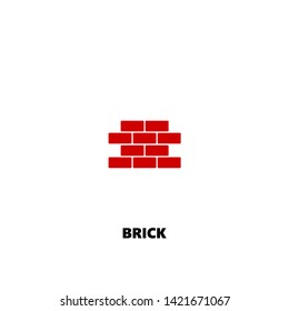 brick icon. brick vector design. sign design. red color