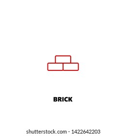 brick icon. brick vector design. sign design. red color
