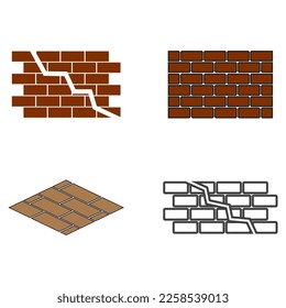 brick icon vector illustration logo design