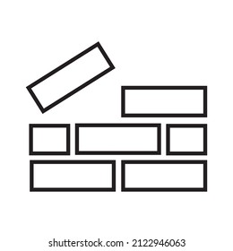 brick icon vector on white background