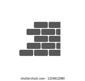 Brick icon. Brick wall icon. Construction vector. 