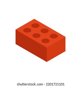 Brick isometric icon. vector illustration