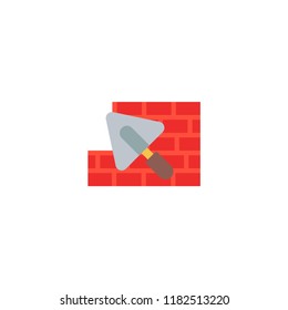 Brick laying icon flat element. Vector illustration of brick laying icon flat isolated on clean background for your web mobile app logo design.