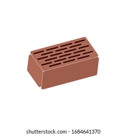 Brick in light and dark colors on a white background