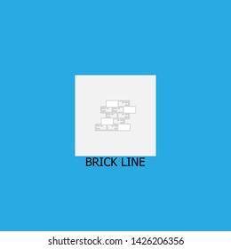 brick line icon sign signifier vector