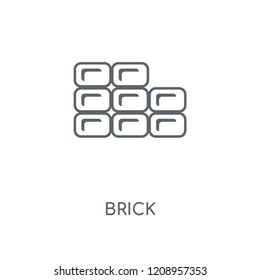 Brick linear icon. Brick concept stroke symbol design. Thin graphic elements vector illustration, outline pattern on a white background, eps 10.