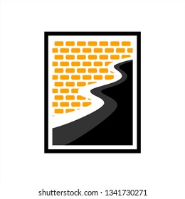 brick logo design inspiration. logo template. editable vector