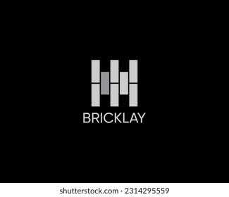 Brick logo design template for business identity.