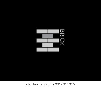 Plantilla de diseño del logotipo de ladrillo para la identidad empresarial.