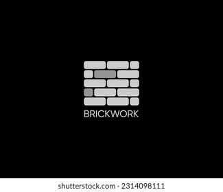 Brick logo design template. Design for construction and structure.