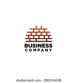 brick logo design vector, construction and building logo design vector, architect logo brand