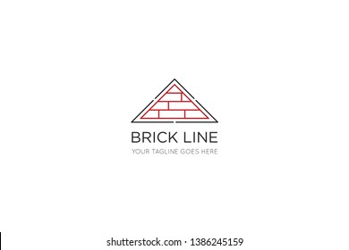 brick logo and icon vector illustration design template