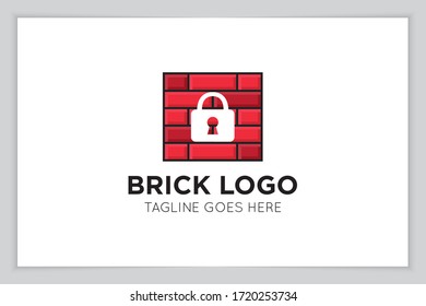 brick logo and icon vector illustration design template