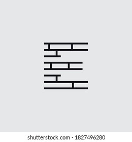 Brick logo with letter E symbol vector template