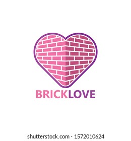 Brick Love Logo Template Design