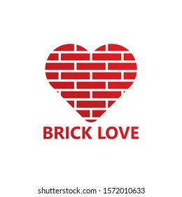 Brick Love Logo Template Design