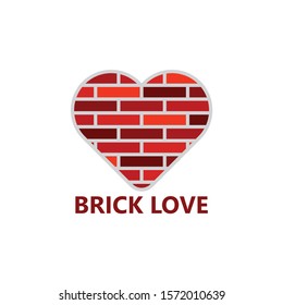 Brick Love Logo Template Design