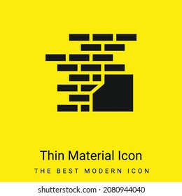 Brick minimal bright yellow material icon