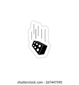Brick on a white background icon on a white background with shadow 