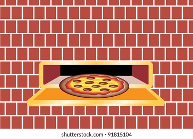 Brick Oven Pizza Stock Vector (royalty Free) 91815104 