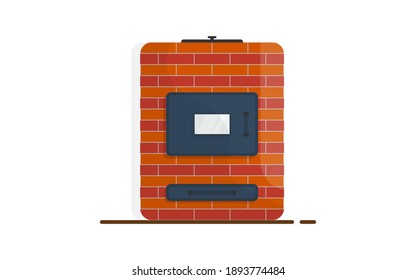 Backofen. Vektorgrafik des Herzens auf weißem Hintergrund. Vektorgrafik-Symbol.