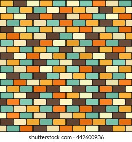 Brick pattern. Vector seamless brick wall background