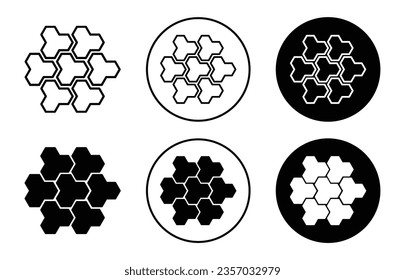 brick paver icon set. sidewalk paver block vector symbol in black filled and outlined style.