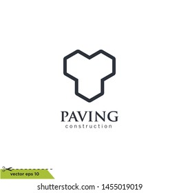 brick paver icon vector logo template