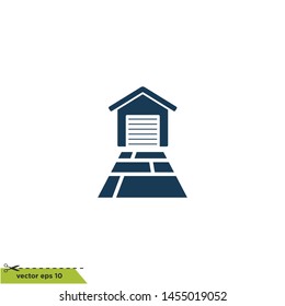 brick paver icon vector logo template