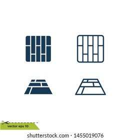 brick paver icon vector logo template