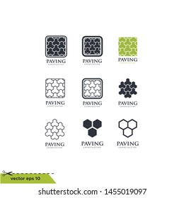 brick paver icon vector logo template