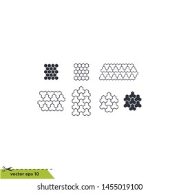 brick paver icon vector logo template