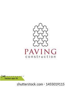 brick paver icon vector logo template