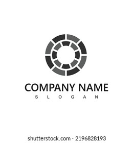 Brick Paving Logo Design Template