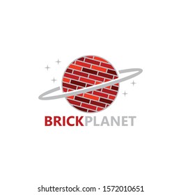 Brick Planet Logo Template Design