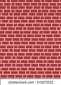 Brick red wall 3d light background design seamless pattern