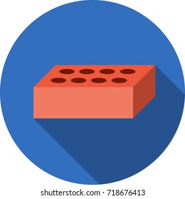 brick round icon in a flat style