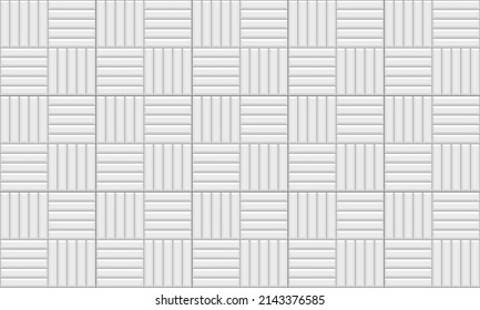 Brick seamless tile. Subway wall texture. Ceramic pattern. Metro backdrop. Apron faience print. Vintage rectangle brickwall. Cement architectural floor. Stone surface background. Vector illustration.