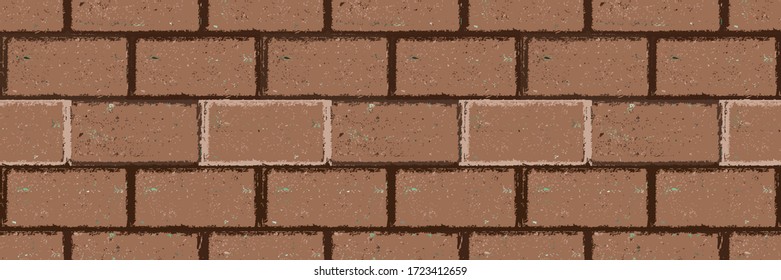Brick nahtlose Wand. Vektorgrafik