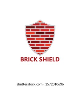 Brick Shield Logo Template Design