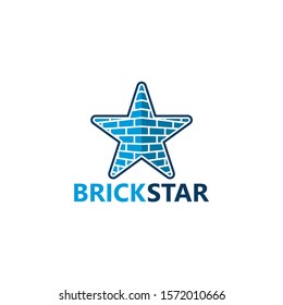 Brick Star Logo Template Design