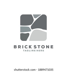 brick stone logo vector icon illustration design