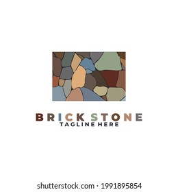 brick stone logo vector icon illustration design.